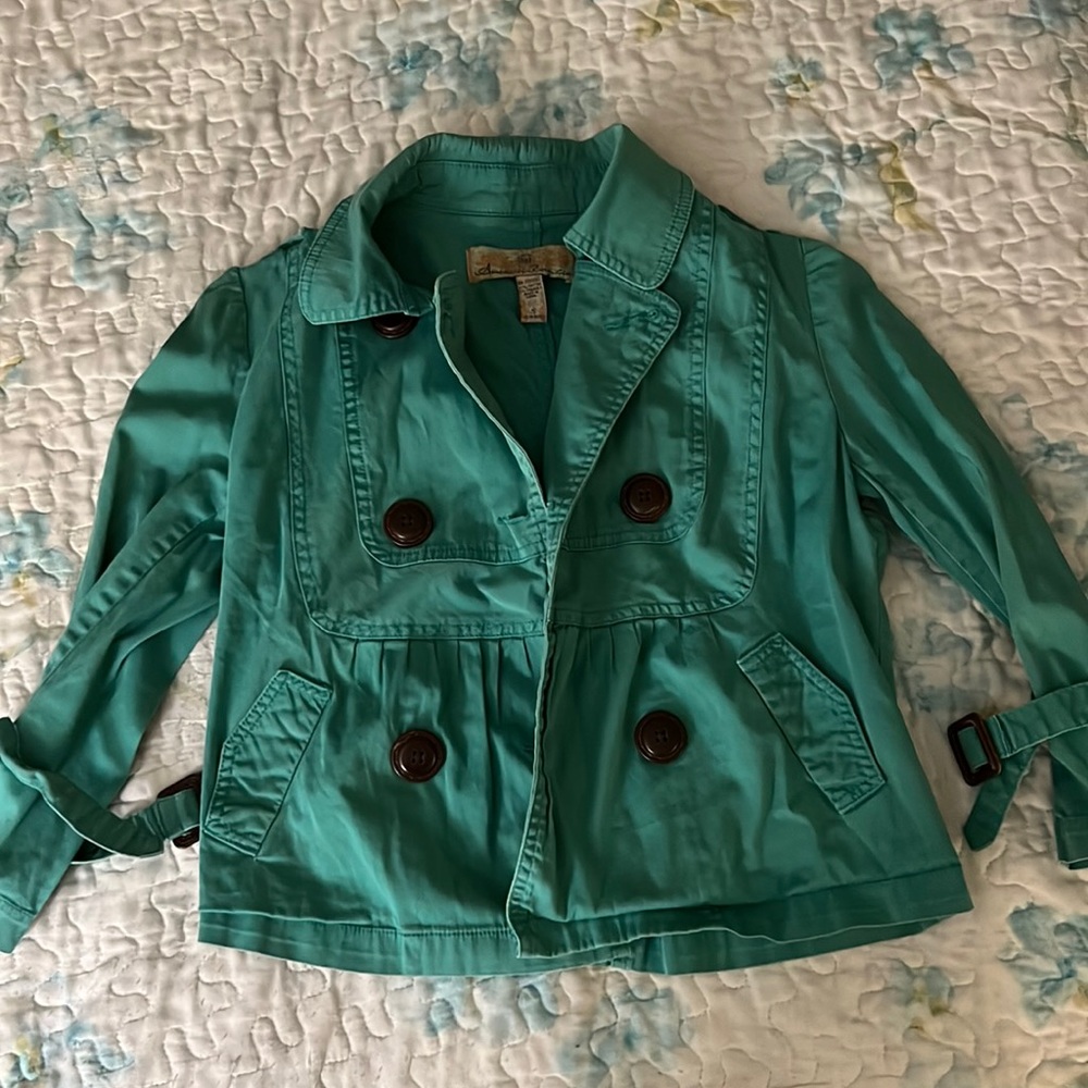 Teal American Rag jacket with buttons
